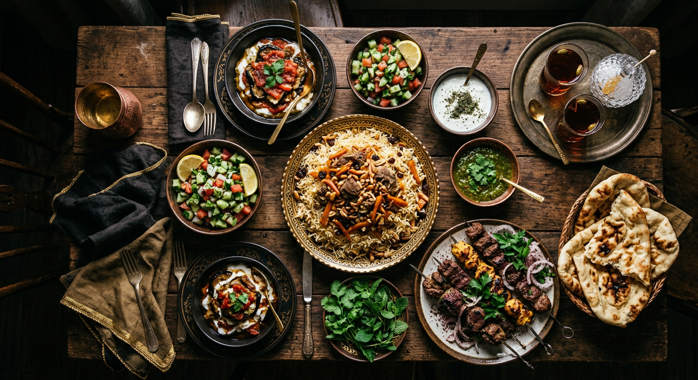 دسترخوان غذاهای افغانی